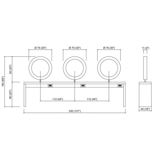 Зеркало парикмахерское "Triobert"