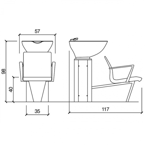Мойка парикмахерская "WASH INN ECOBLACK"