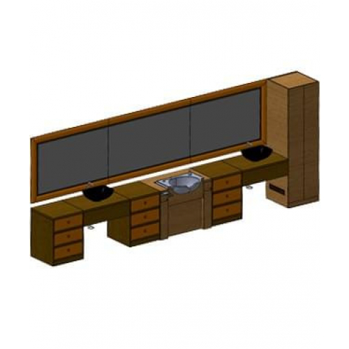 Мужское зеркало барбер "Tabasco 3"